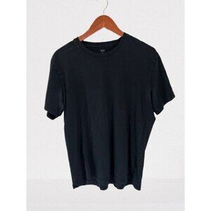 UNIQLO Crewneck Tee Black T-Shirt Cotton Size Large